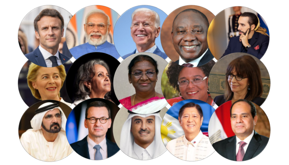 Collage of social media profiles of world leaders
